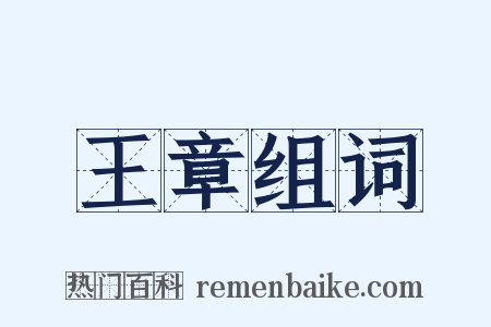 王章组词是什么意思的图片